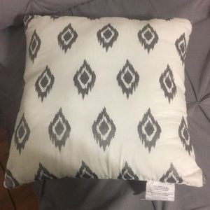 Gray and white decor pillow